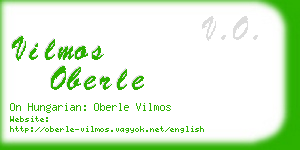 vilmos oberle business card